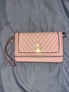 Victoria's Secret Pink Quilted Wristlet with Gold Hardware